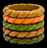 BB66 rope carved bakelite bangle